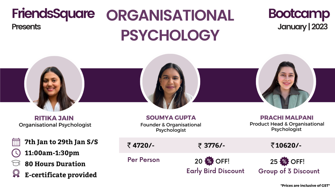Organisational Psychology BootCamp | January 2023